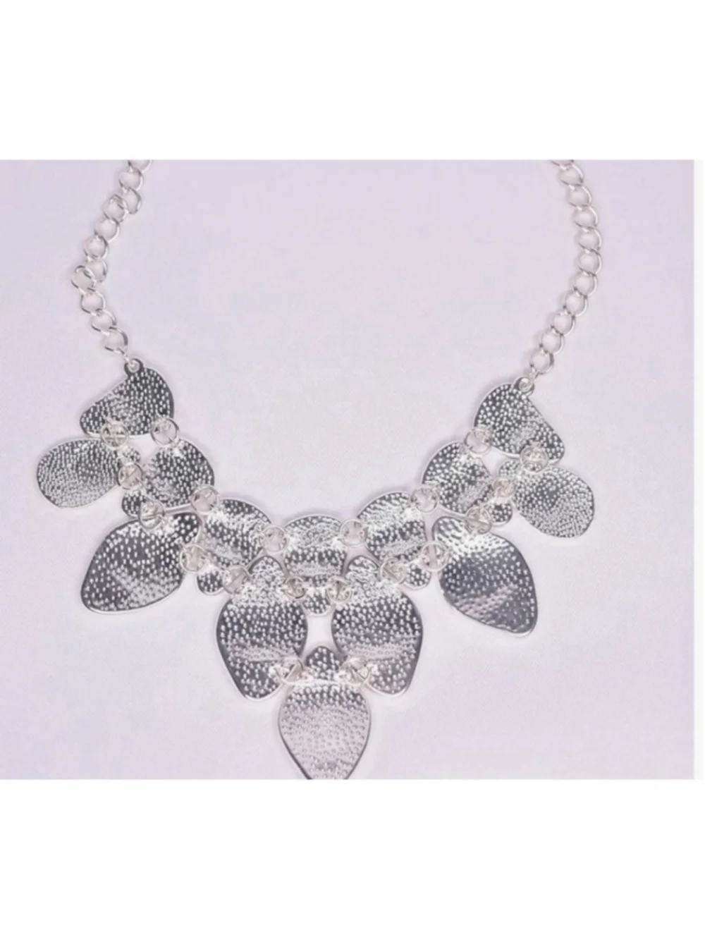 INC International Concepts Hammered Bib Statement Necklace